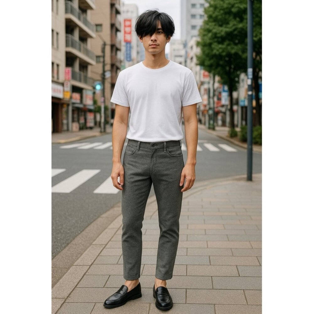 Japan Blue Jeans Men Pockets Gray Skinny Casual Pockets Grey Stretch Cotton 32